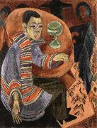Ernst Ludwig Kirchner The Drinker or Self-Portrait as a Drunkard France oil painting artist